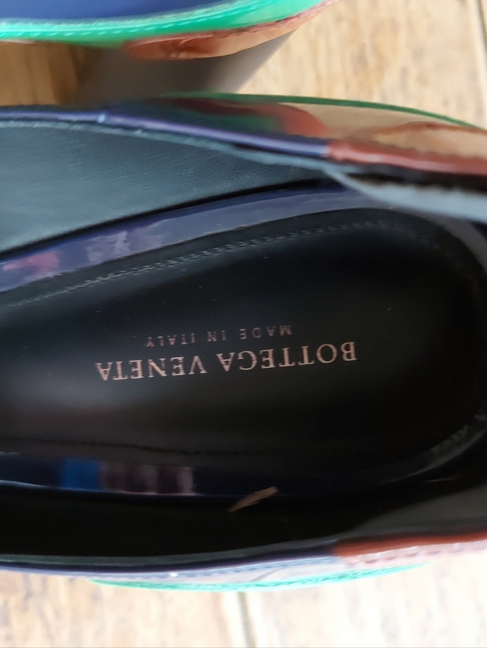 Bottega Veneta multicolored patent leather shoes with a bow block heel size 39 - Picture 8 of 14
